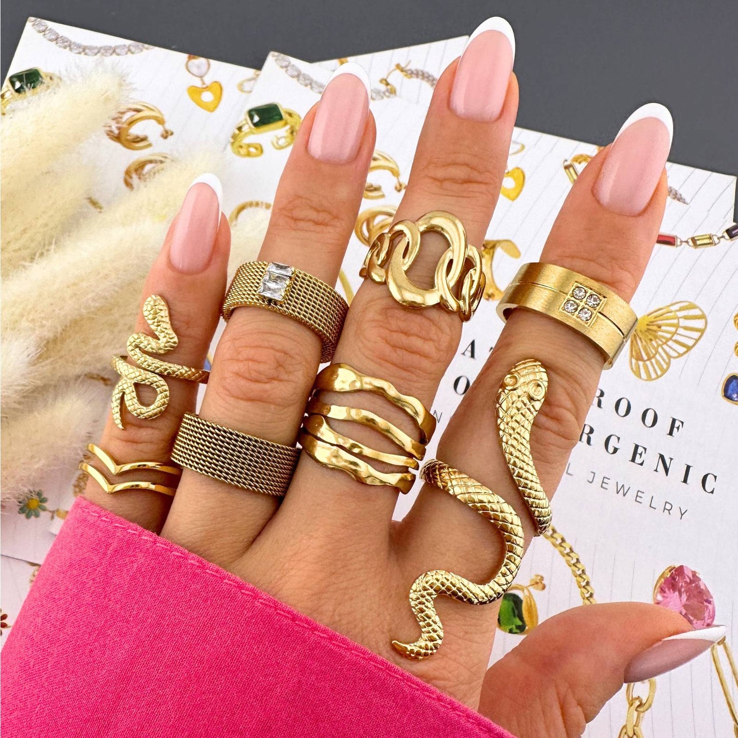 Snake Coil Statement Ring - 18k Gold-Plated