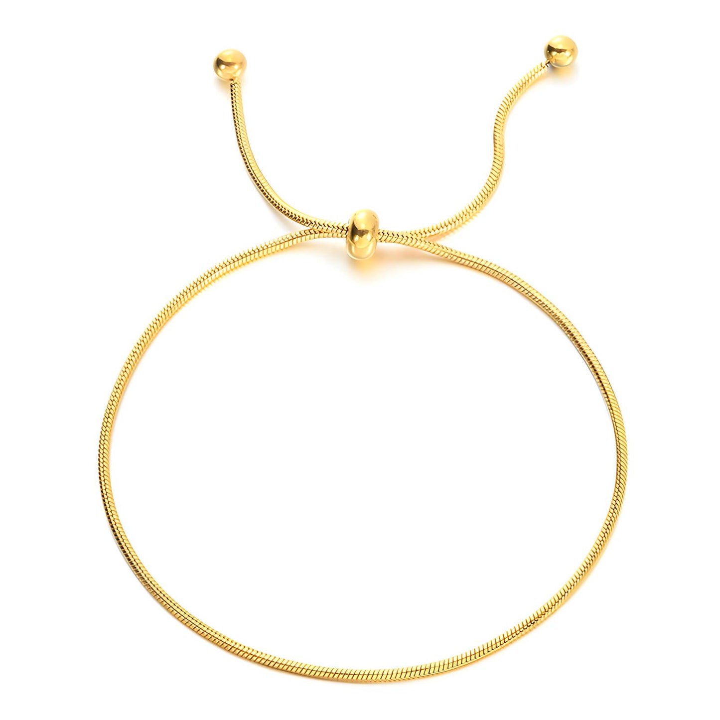 Sleek Orbit Adjustable Bangle - 18k Gold-Plated