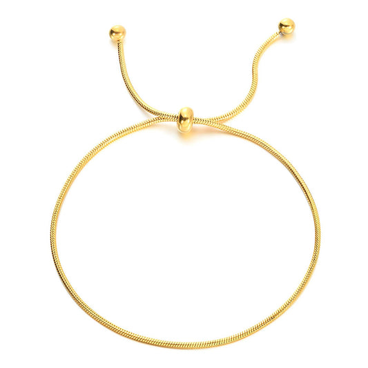 Sleek Orbit Adjustable Bangle - 18k Gold-Plated