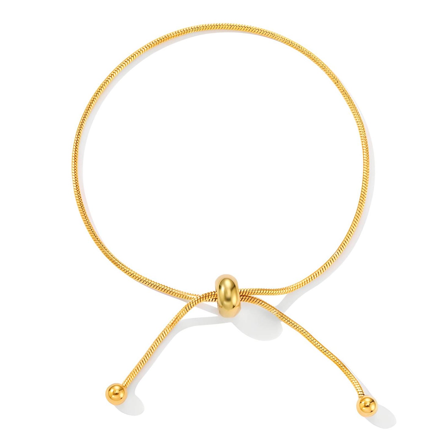 Sleek Orbit Adjustable Bangle - 18k Gold-Plated