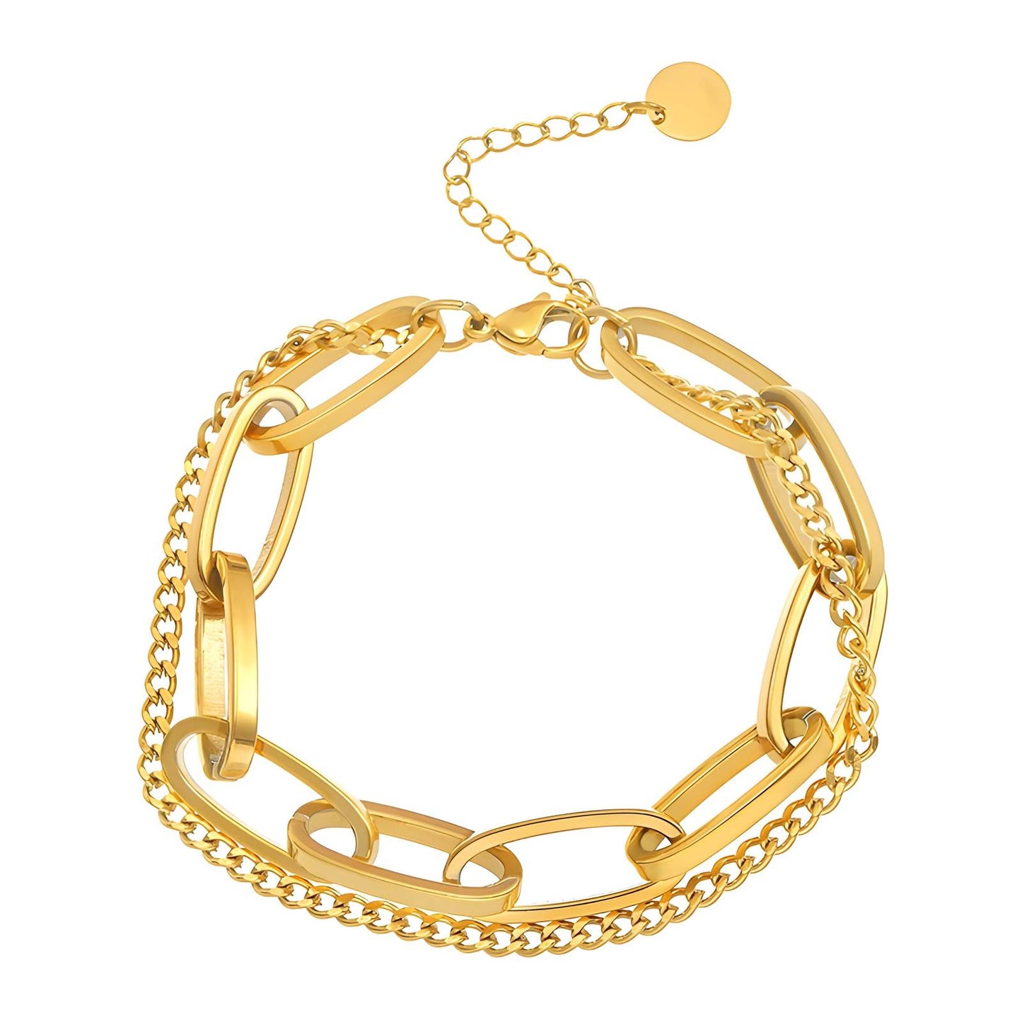 Luxe Link Charm Bracelet - 18k Gold-Plated