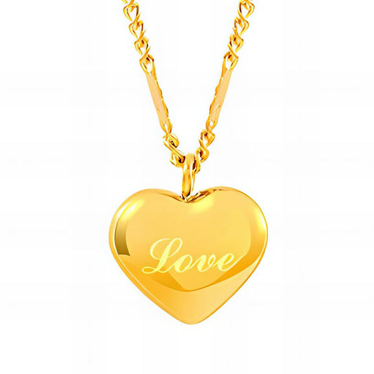 Golden Love Pendant Necklace - 18k Gold-Plated