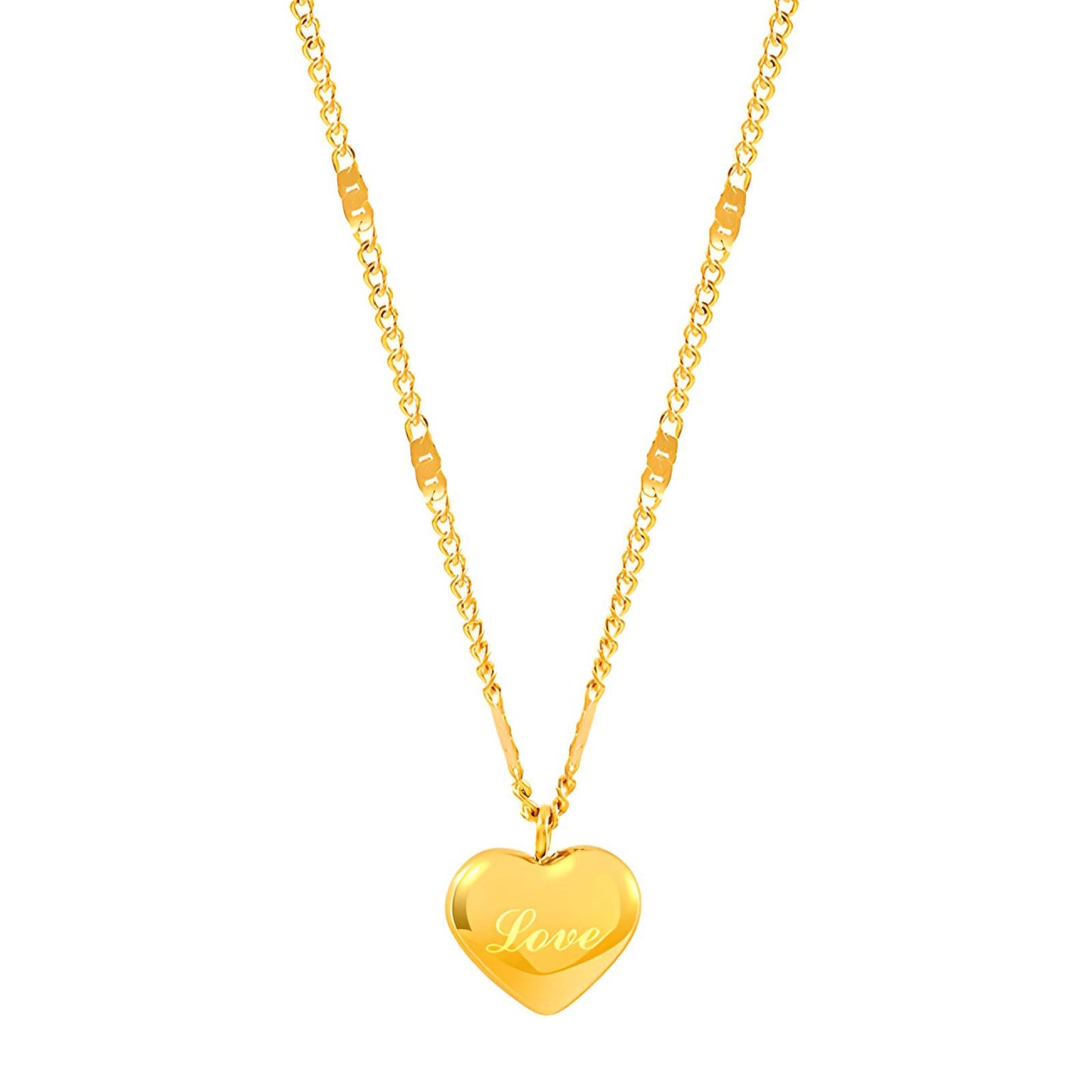 Golden Love Pendant Necklace - 18k Gold-Plated