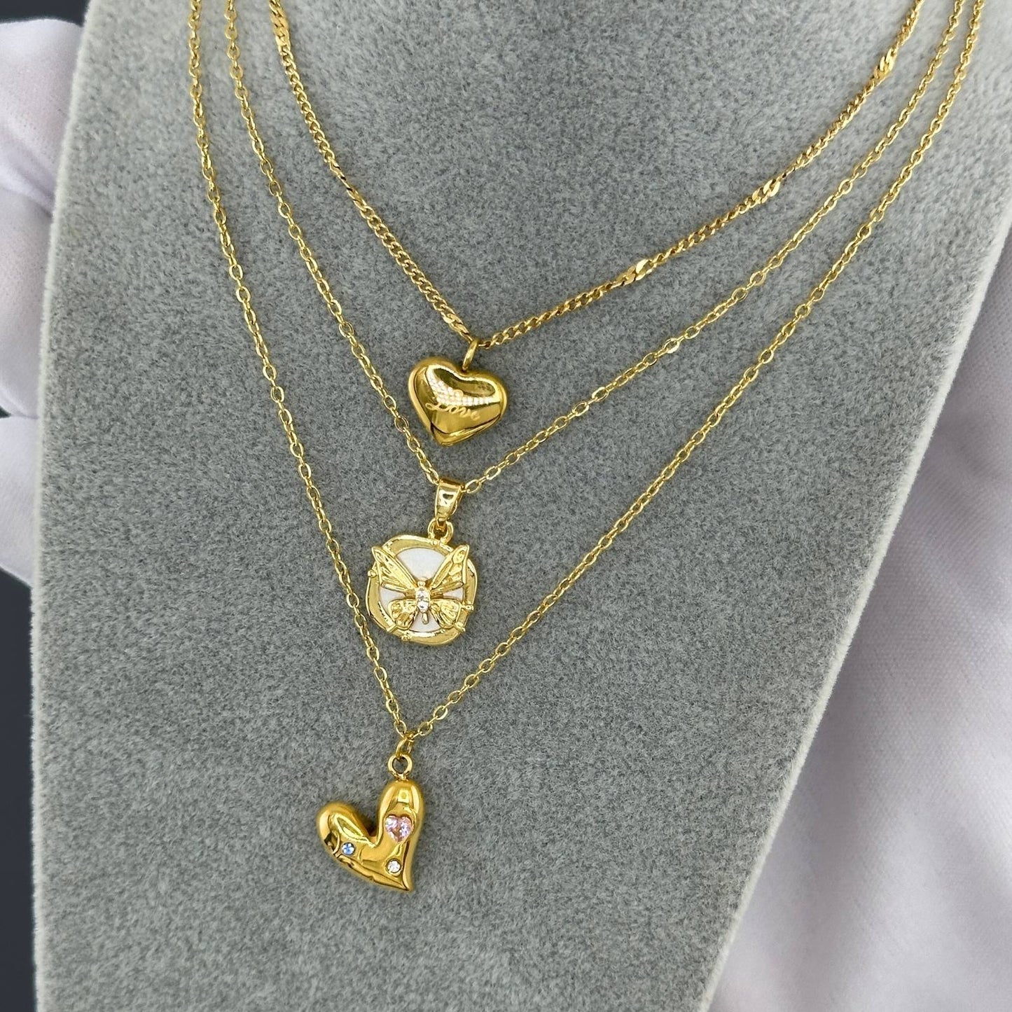 Golden Love Pendant Necklace - 18k Gold-Plated