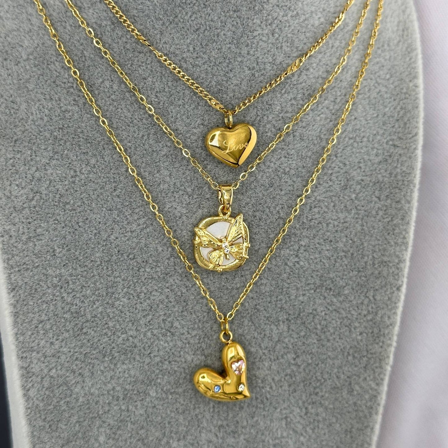 Golden Love Pendant Necklace - 18k Gold-Plated