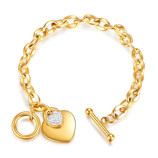 Golden Heartbeat Bracelet - 18k Gold-Plated