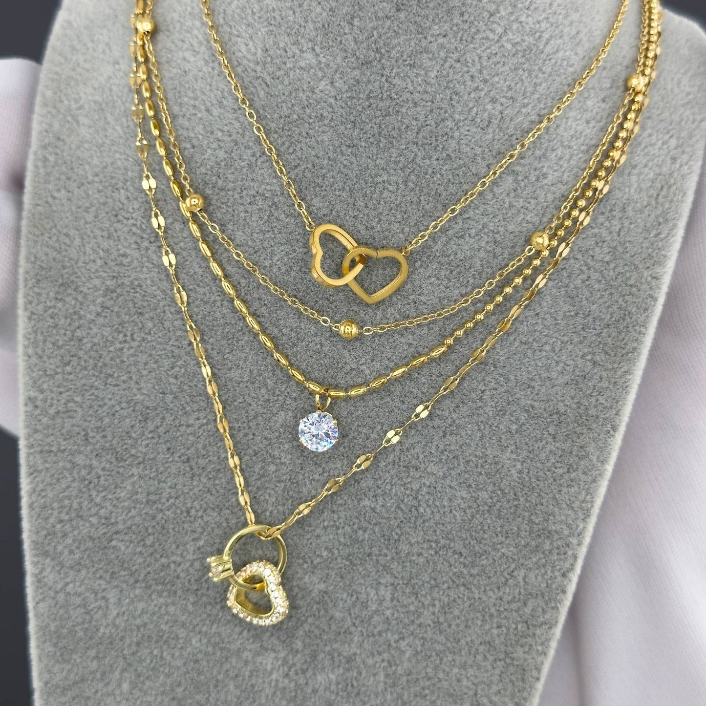 Heartfelt Harmony Necklace - 18k Gold-Plated