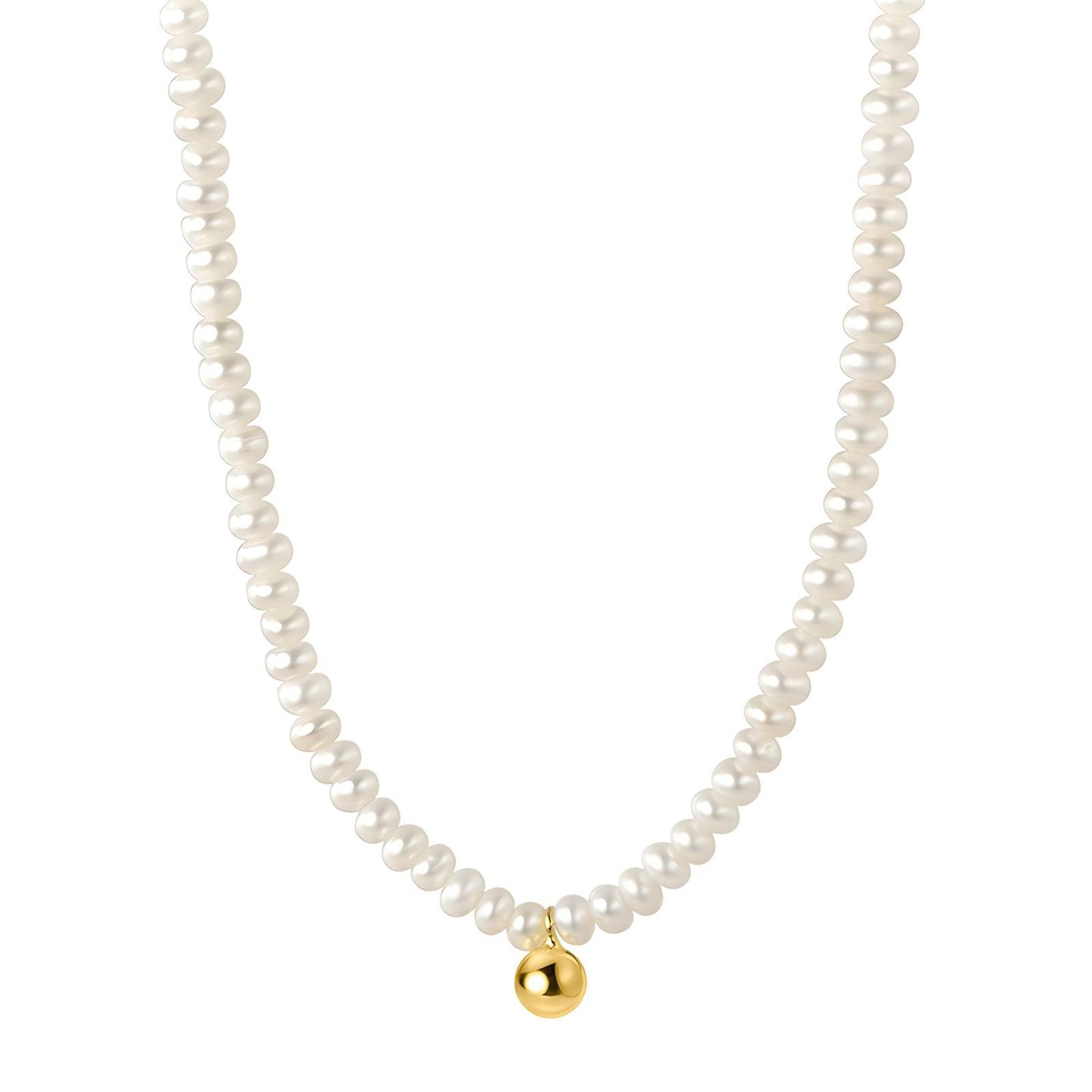 Golden Pearl Elegance Necklace - 18k Gold-Plated