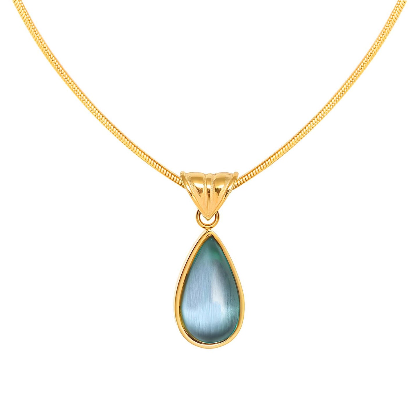 Teardrop Pendant Necklace - 18k Gold-Plated