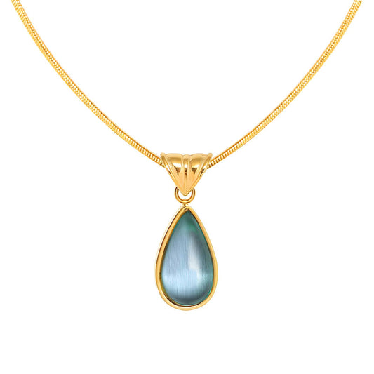 Teardrop Pendant Necklace - 18k Gold-Plated