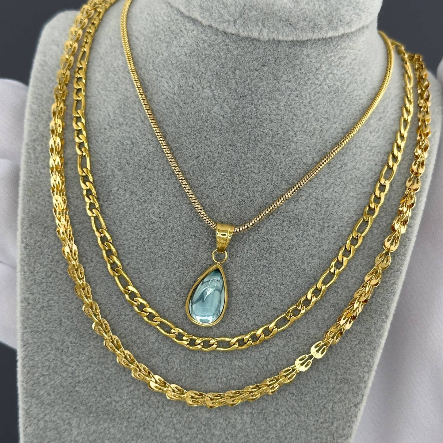 Teardrop Pendant Necklace - 18k Gold-Plated