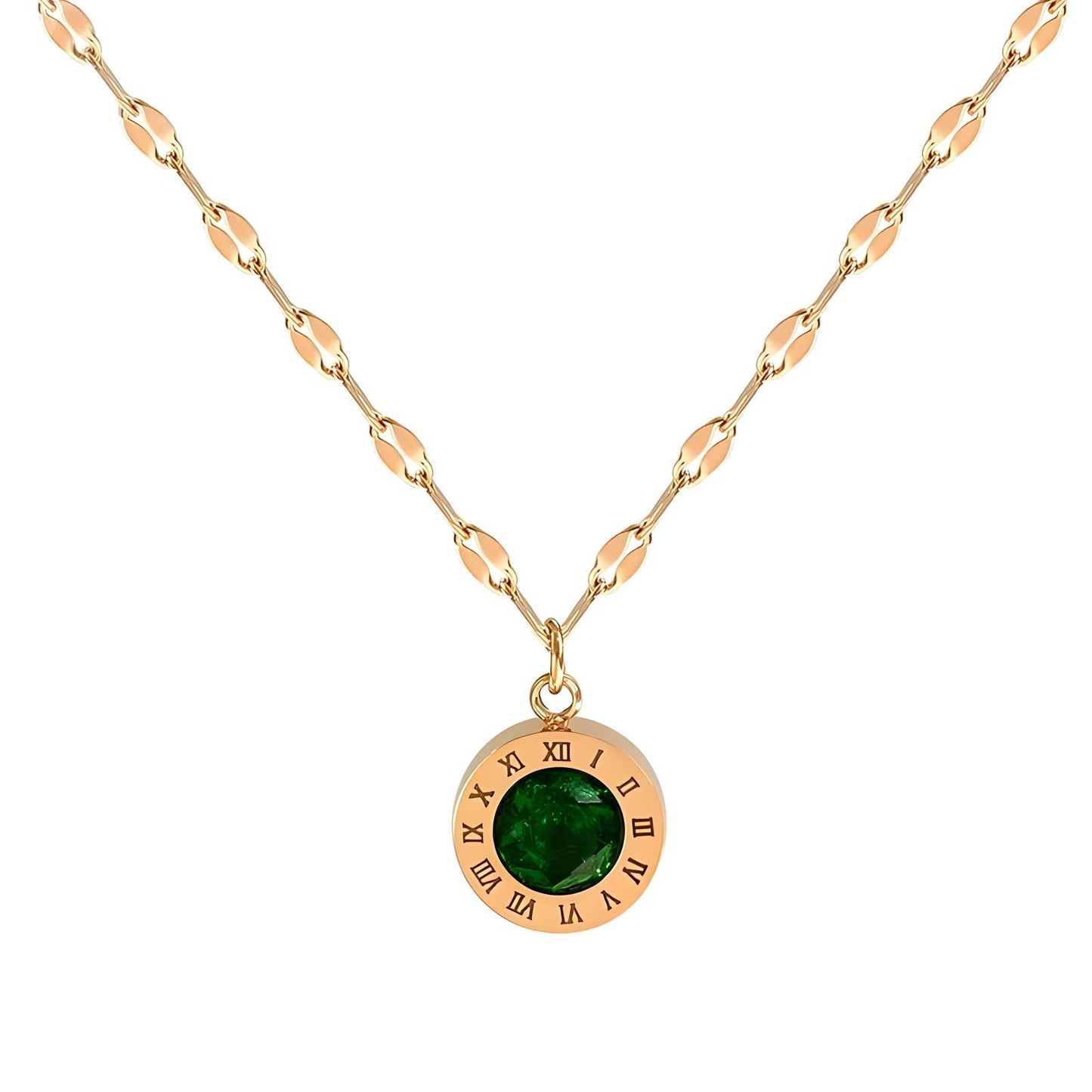 Verdant Epoch Pendant Necklace - 18k Gold-Plated