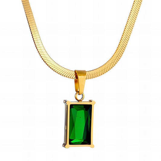 Verdant Majesty Pendant Necklace - 18k Gold-Plated