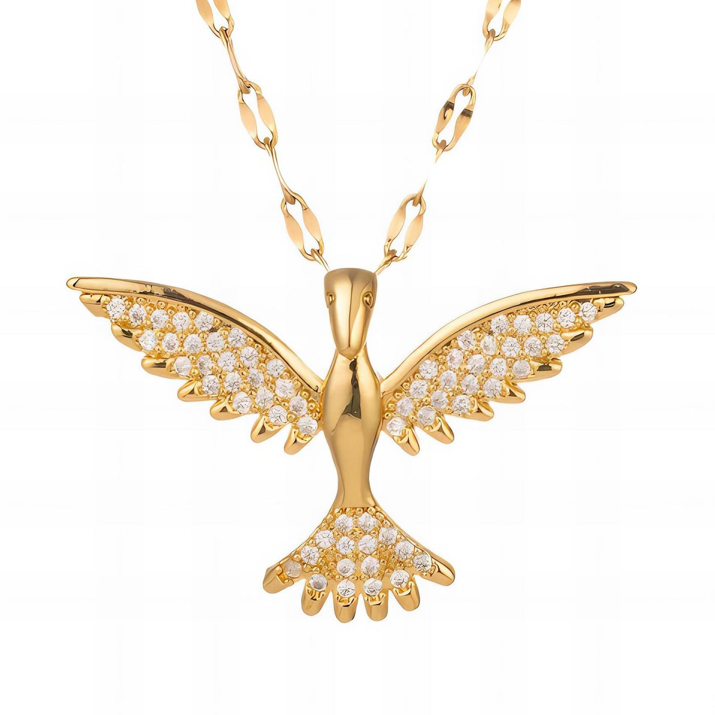 Celestial Soar Pendant Necklace - 18k Gold-Plated