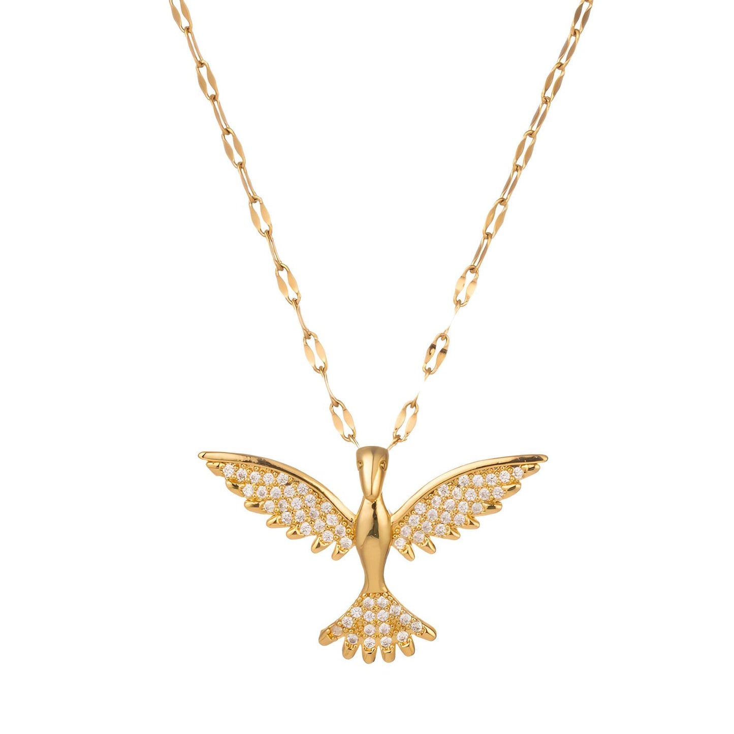 Celestial Soar Pendant Necklace - 18k Gold-Plated