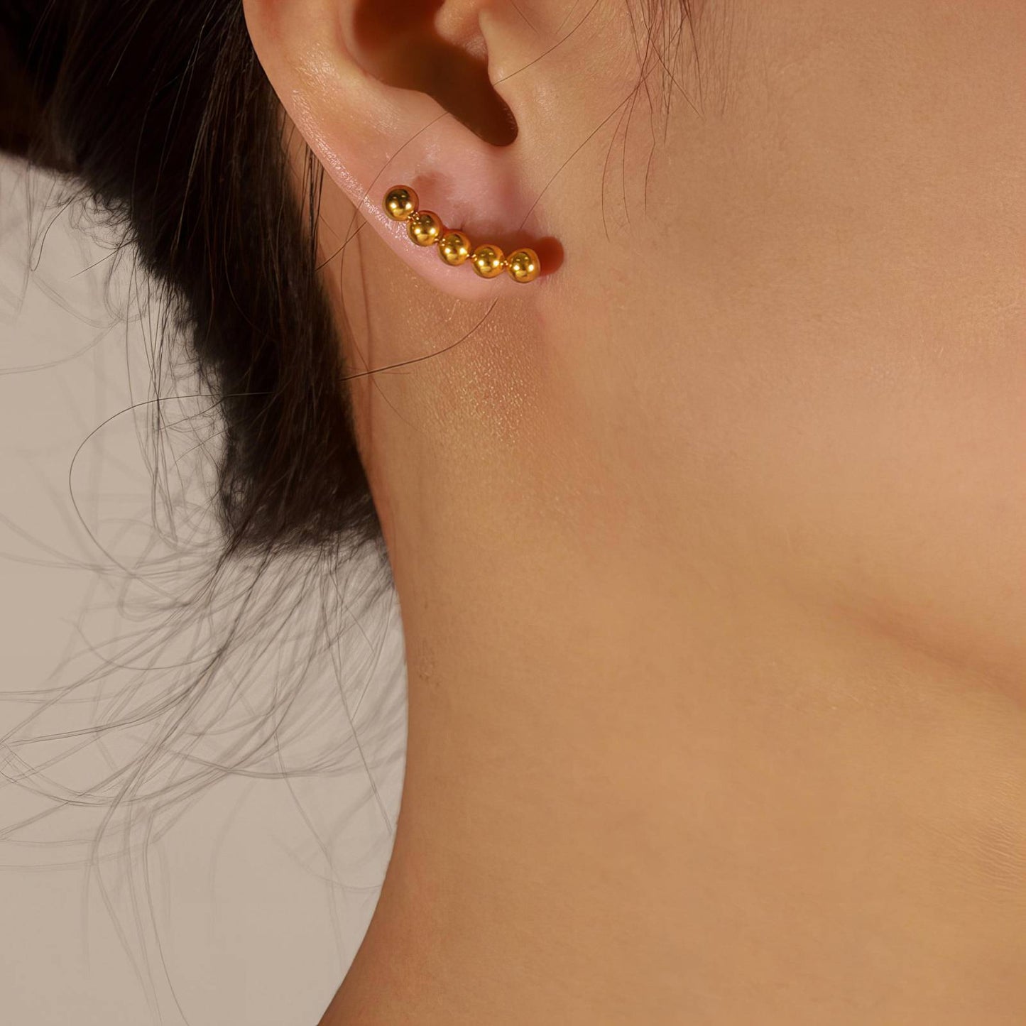 Golden Orbit Earrings - 18k Gold-Plated