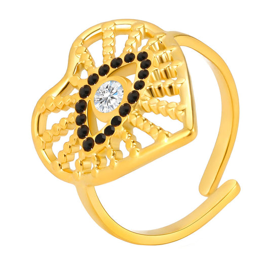 Solar Eye Ring - 18k Gold-Plated