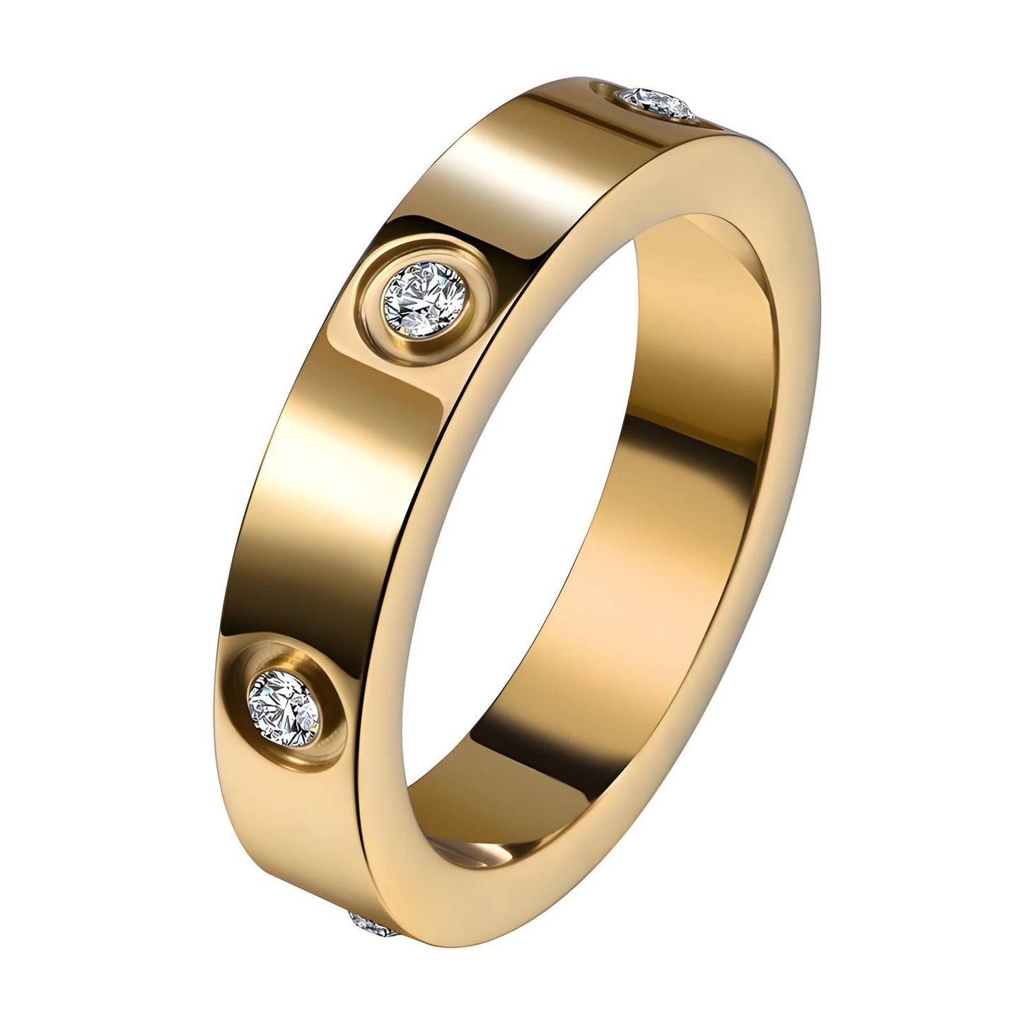 Crystal Radiance Eternity Ring - 18k Gold-Plated