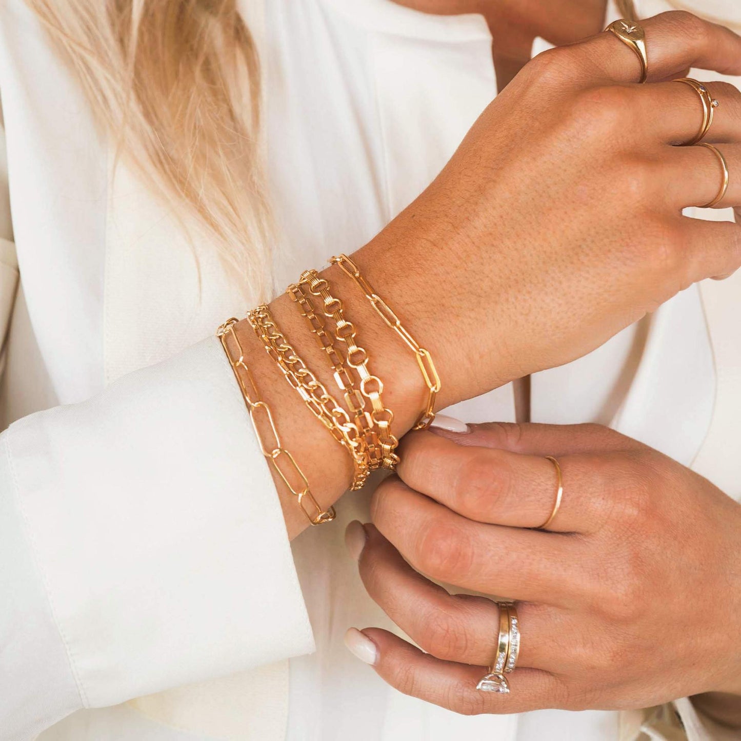 Gilded Links Bracelet - 18k Gold-Plated