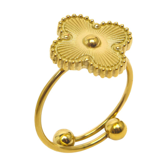 Golden Petal Ring - 18k Gold-Plated