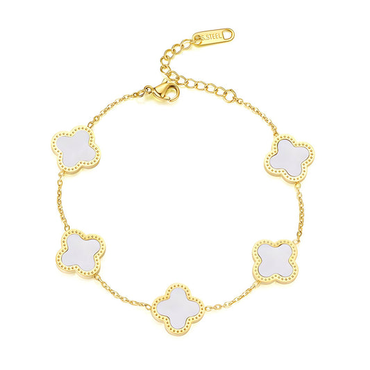 Lucky Radiance Clover Bracelet - 18k Gold-Plated