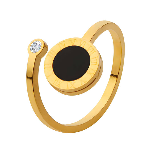 Midnight Charm Ring - 18k Gold-Plated