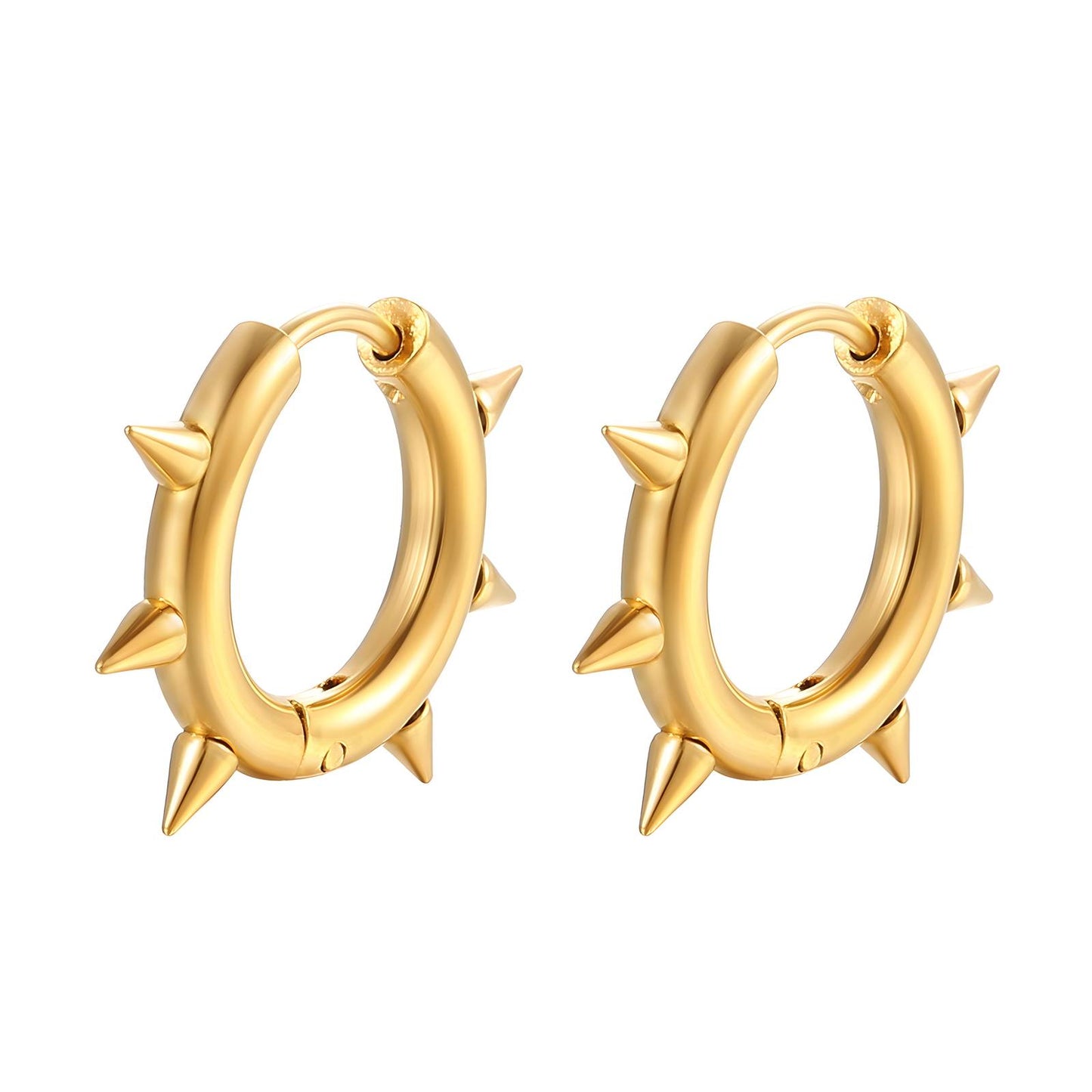 Spiked Radiance Hoops - 18k Gold-Plated