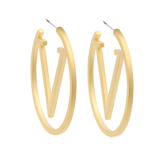 Viva Luxe Hoop Earrings - 18k Gold-Plated