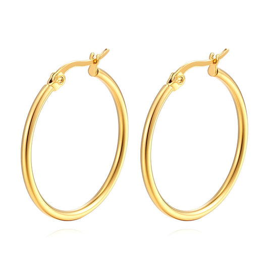 Lustre Curve Earrings - 18k Gold-Plated