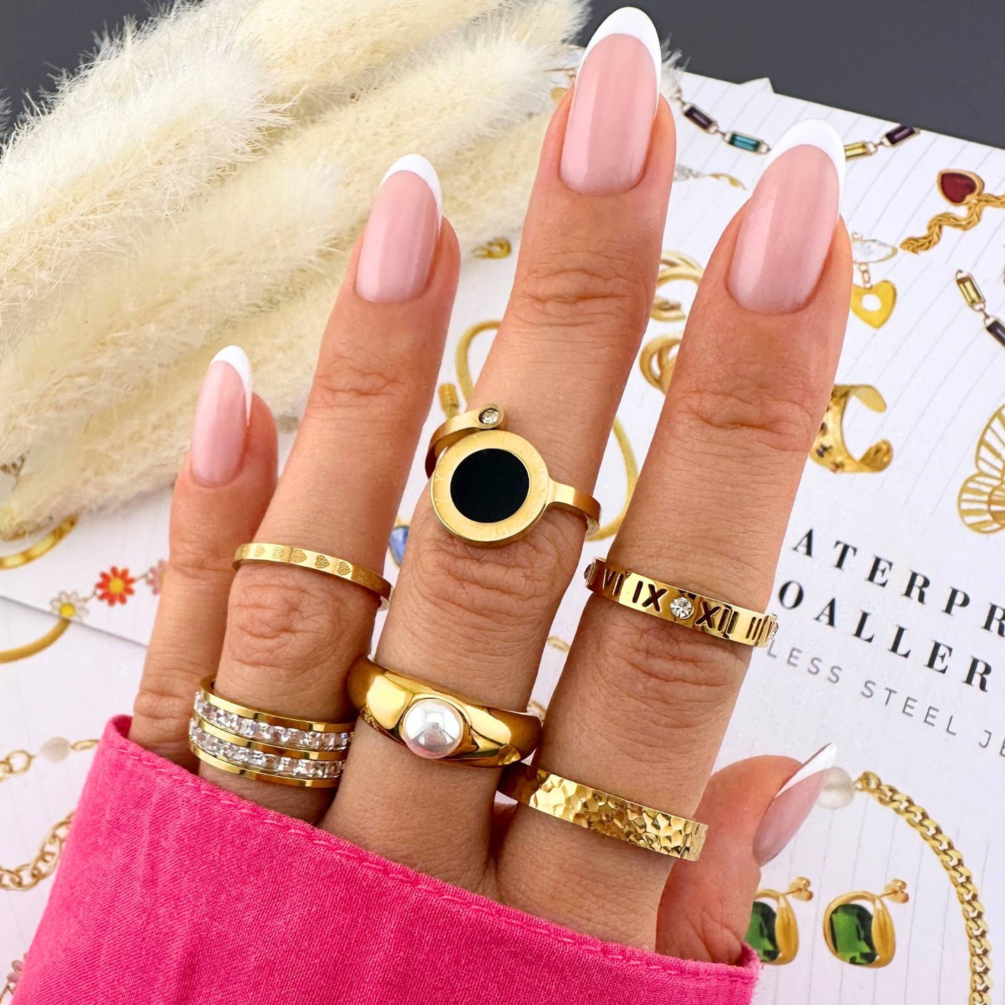 Midnight Charm Ring - 18k Gold-Plated